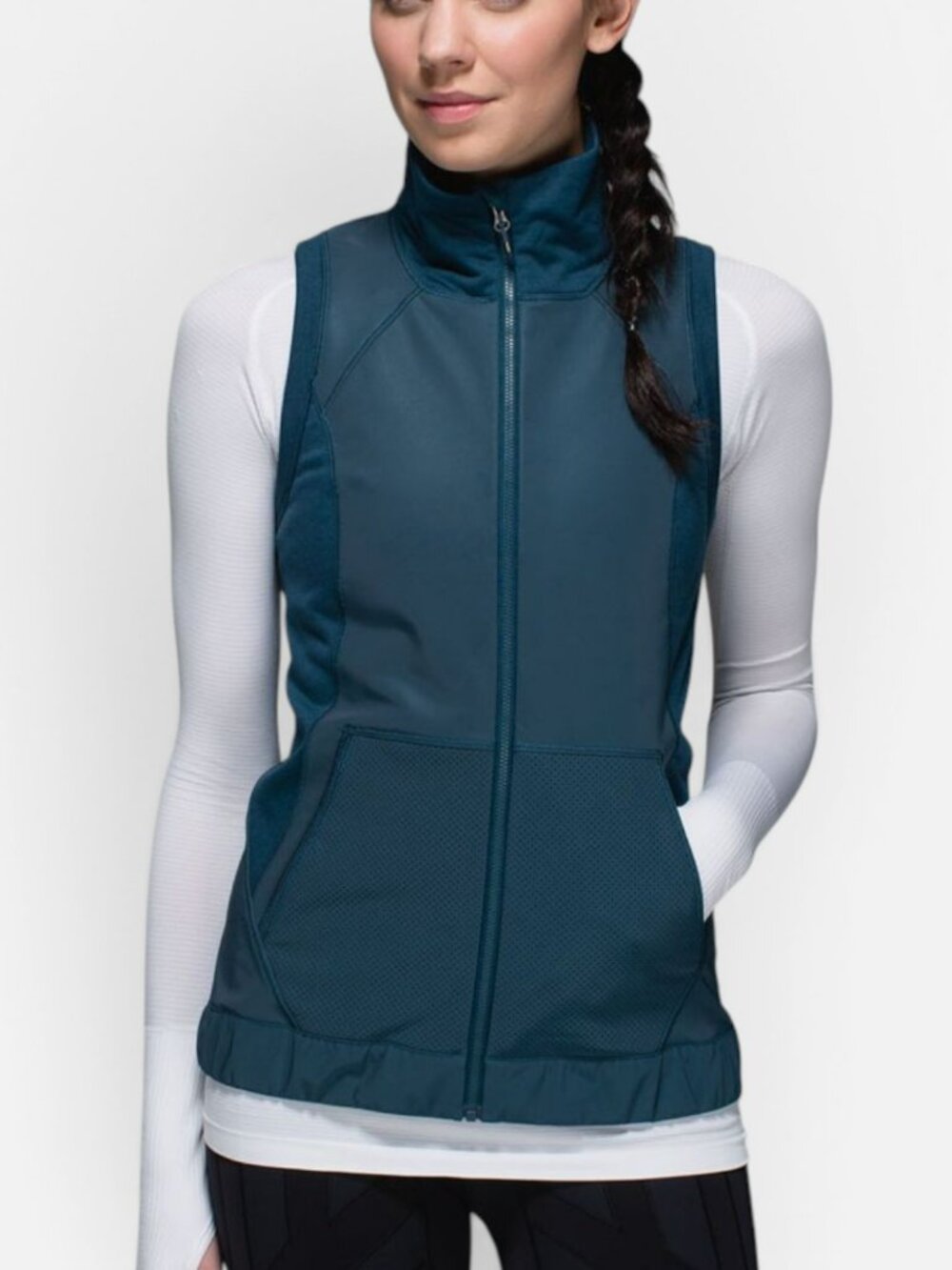 Lululemon Let's Get Visible Vest Alberta Lake Size 6 Reflective Running Vest